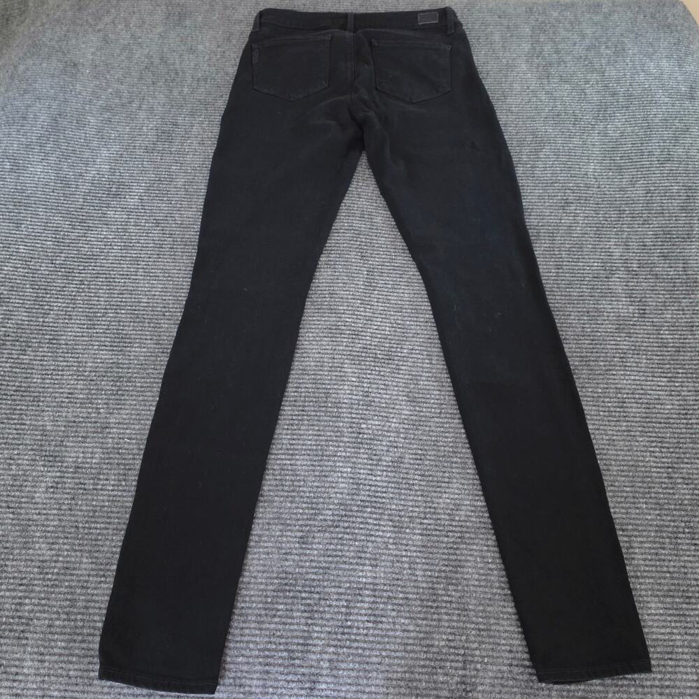 PAIGE Size 29 Leggy Ultra Skinny Black Denim Stretch Jeans - Picture 4 of 11